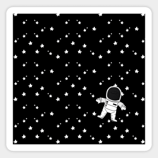 Lil Astronaut in Outerspace Starry Sky Sticker